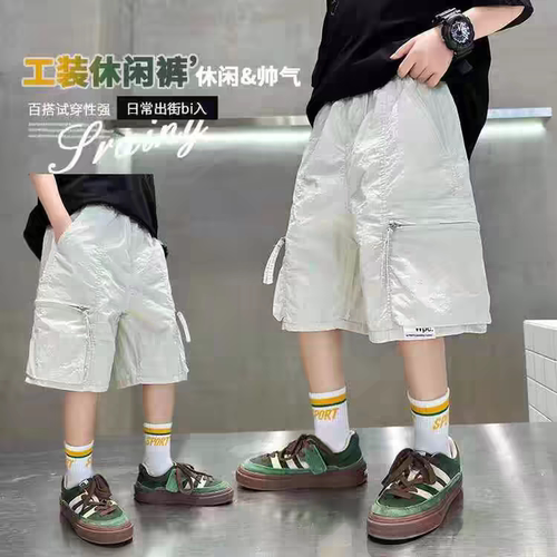 男童夏季短裤薄款工装裤