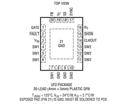 进口原装 LT3579EUFD-1 LT3579IUFD-1 LT3579-1 QFN20 现货可直拍