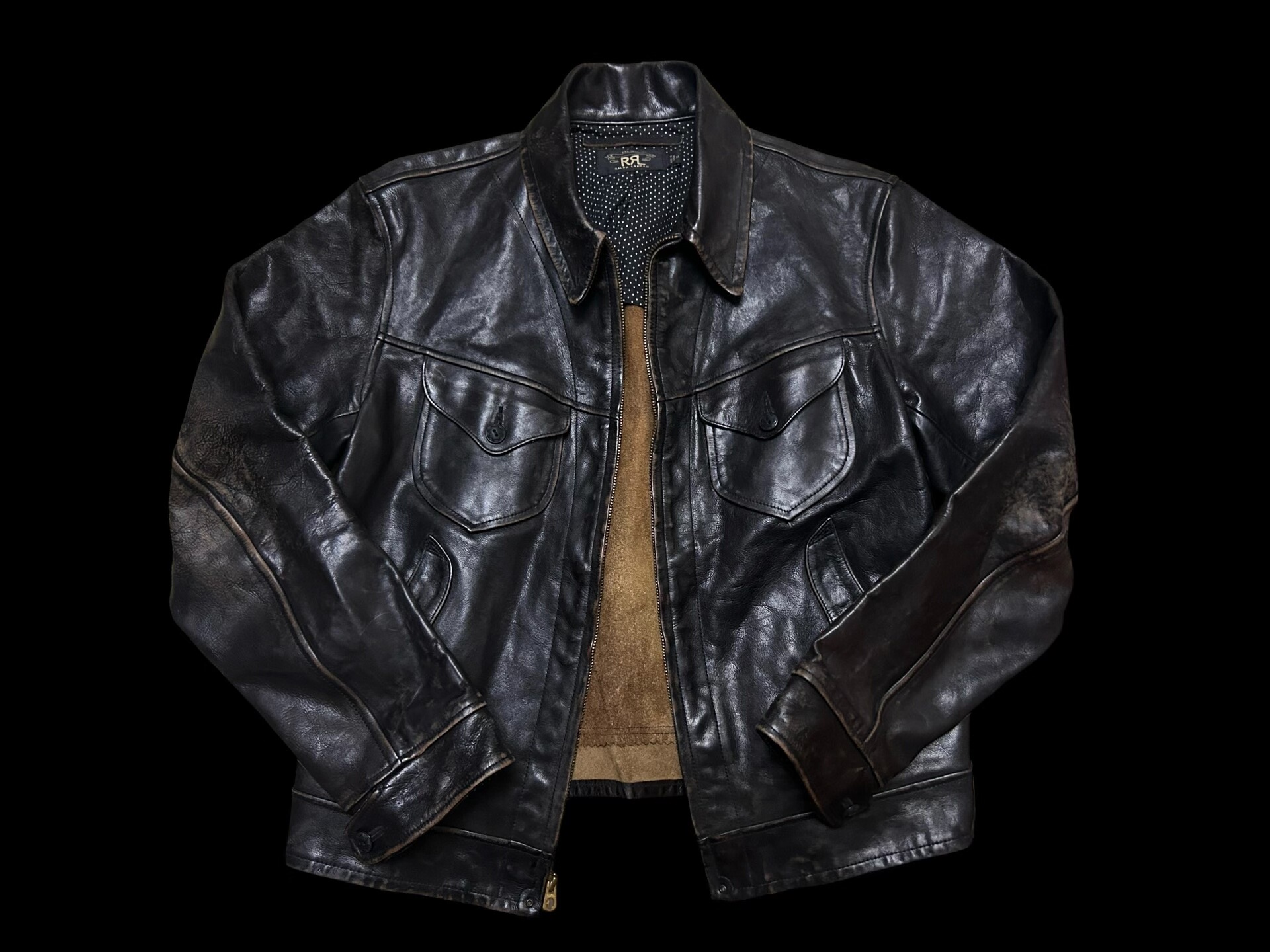 RRL Mendoza Distressed Leather Jacket