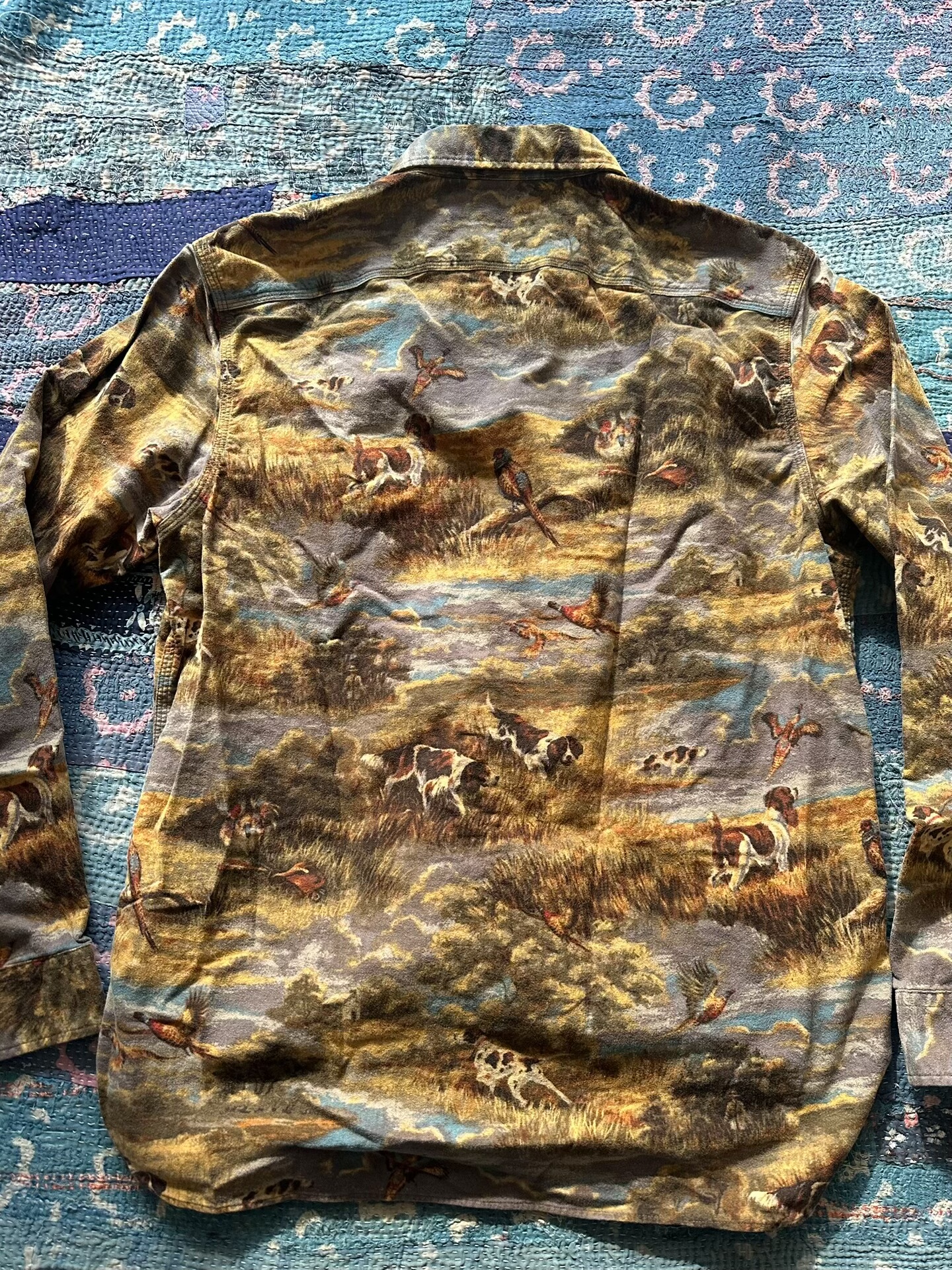 RRL Hunting Dog Print Long-Sleeve Shirt — front