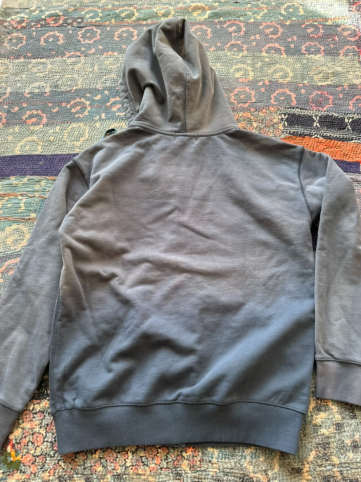 RRL Gray Full-Zip Hoodie New — front