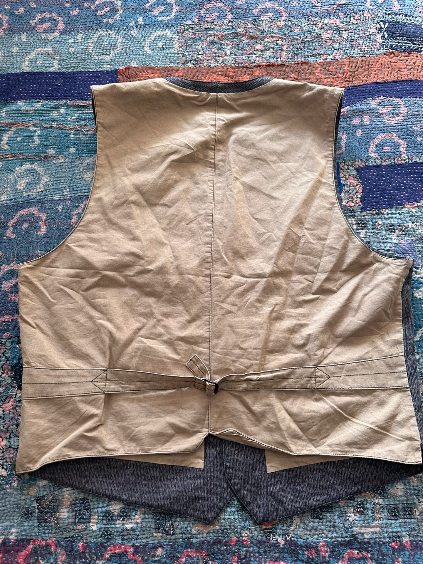 RRL Ralph Lauren Gray Pepper-Salt Vest — back
