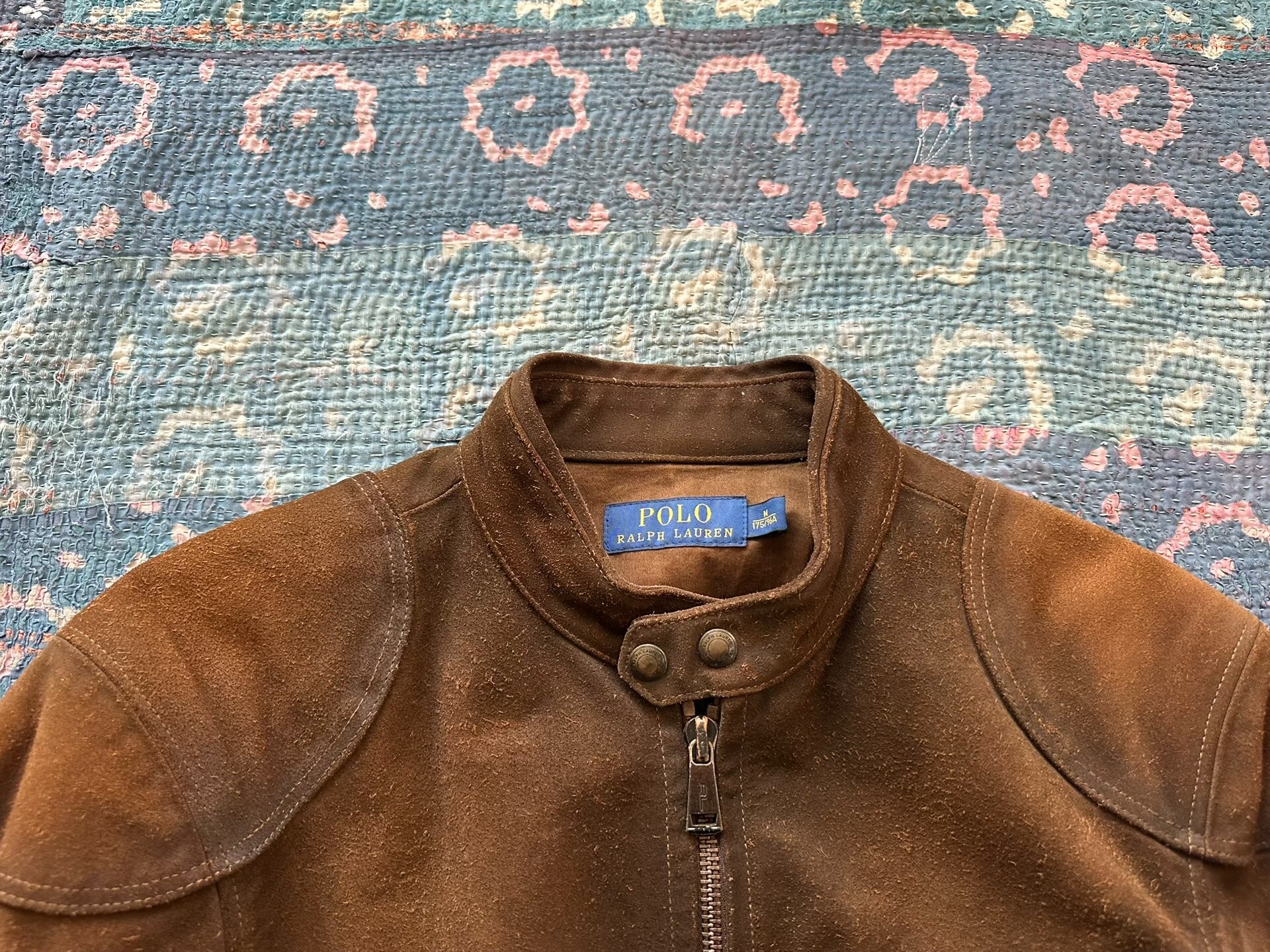 Polo Ralph Lauren Brown Suede Moto Jacket — label