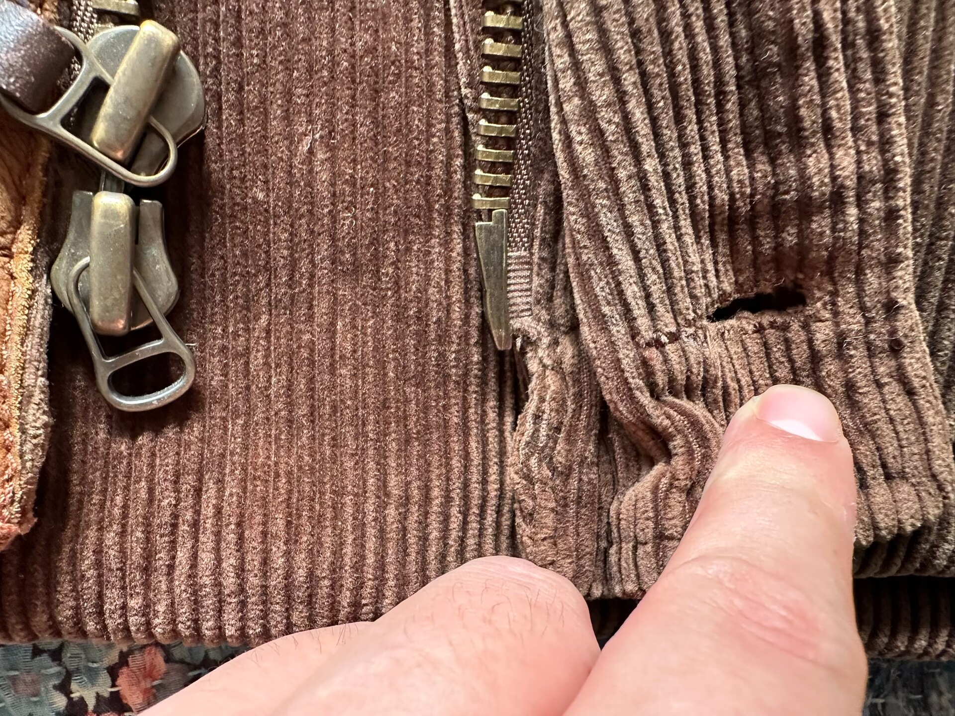 Polo Ralph Lauren Brown Corduroy Down Vest — detail