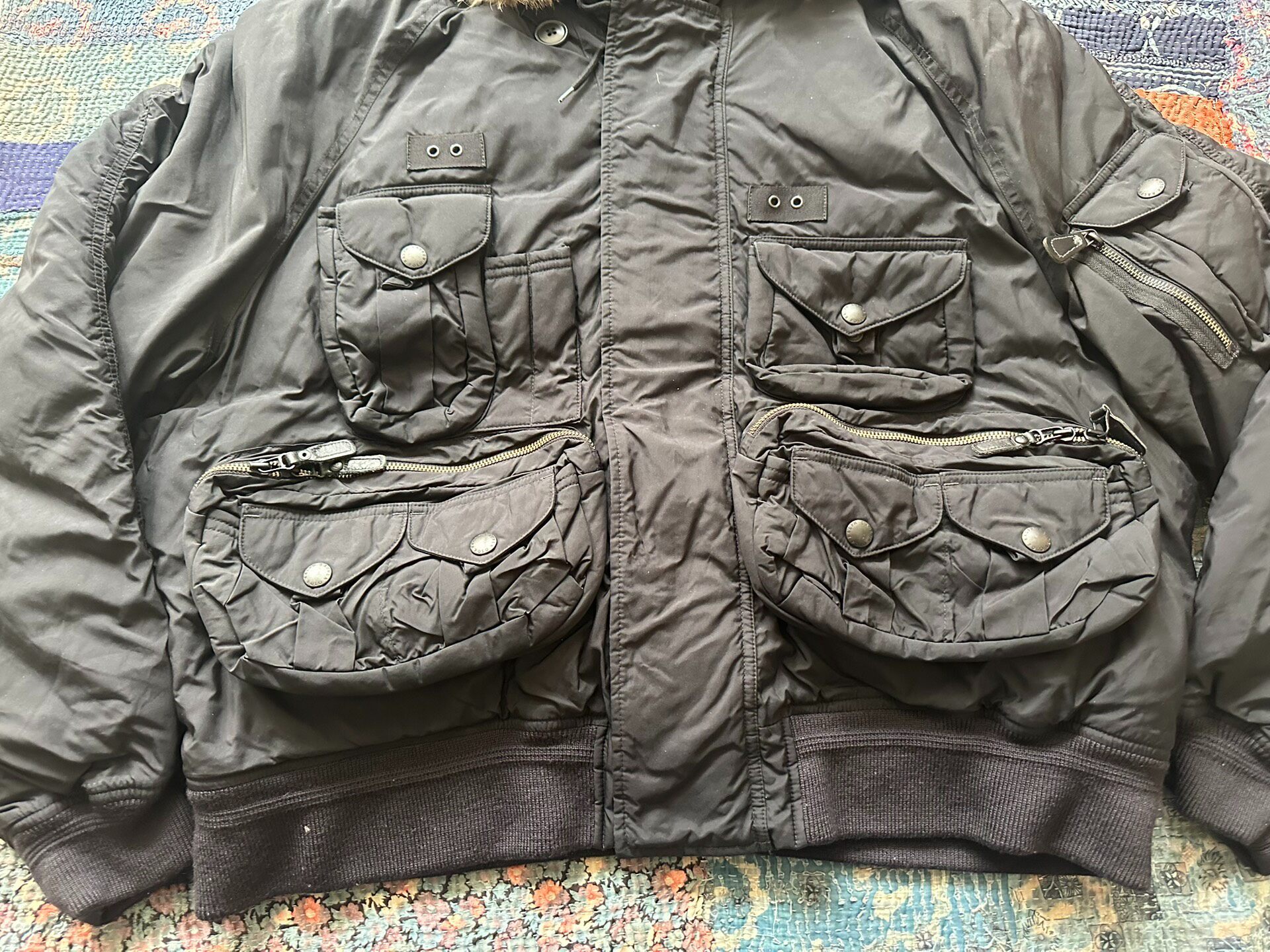 POLO RALPH LAUREN Fur-Lined Cotton Jacket — back
