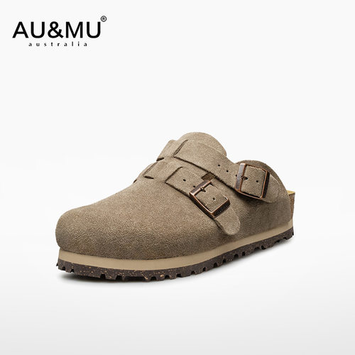 AUMU两穿厚底勃肯鞋包头半拖鞋女