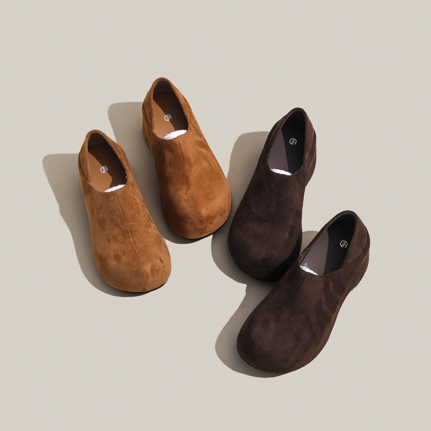 周周推荐~厚底勃肯鞋女2025秋季新款小个子增高踩脚两穿乐福单鞋