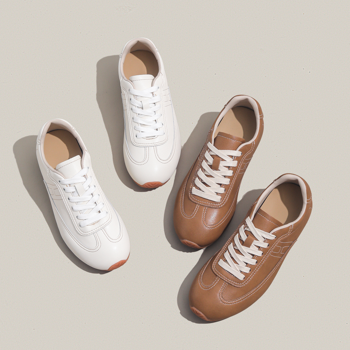 周周推荐~真皮小白鞋女2026春季新款平底点滴轻便休闲时尚板鞋子,女鞋,时尚休闲鞋,淘宝优惠券,粉丝福利购,淘宝优惠卷