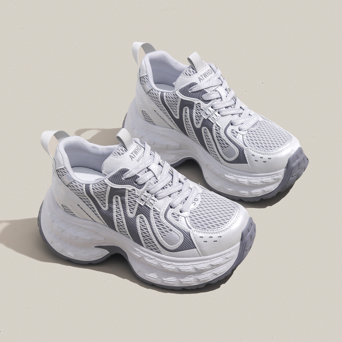 小个子厚底运动鞋女百搭2026春季新款轻便增高休闲户外松糕运动鞋,女鞋,老爹鞋,淘宝优惠券,粉丝福利购,淘宝优惠卷