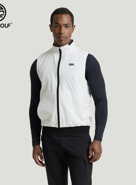 DEX GOLF高尔夫男装秋冬新款立领马甲拉链外套双口袋休闲运动百搭