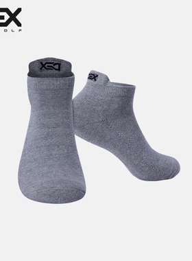 DEXGOLF韩国高尔夫袜子男袜MS001纯棉运动短袜舒适透气吸汗白色