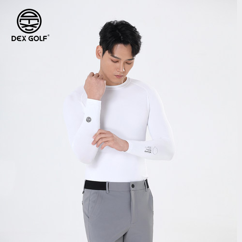 DEXGOLF韩国高尔夫服装男士夏季冰丝T恤凉感防晒打底衫运动上衣