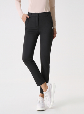 DEXGOLF高尔夫女装秋冬长裤弹性服装保暖运动修身显瘦女裤子黑色