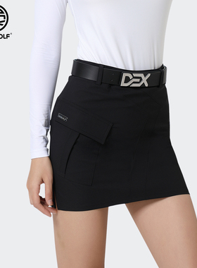 DEXGOLF韩国高尔夫服装女士短裙春夏运动时尚百搭golf包臀裙黑色