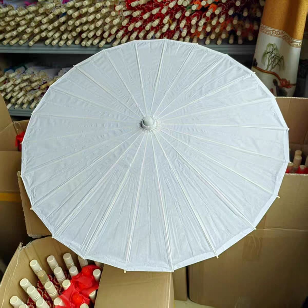 非遗手工油纸伞书法国画绘画装饰空白油纸伞成人儿童舞蹈演出纸伞