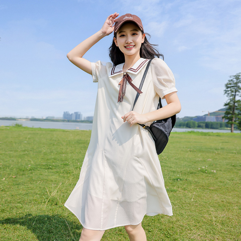 高中学生公主裙2025新款少女洋气学院风大童裙子初中生夏装连衣裙