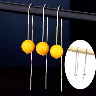 万能盒子耳线空托镶嵌蜜蜡珍珠绿松石diy饰品耳饰耳环耳坠女配件