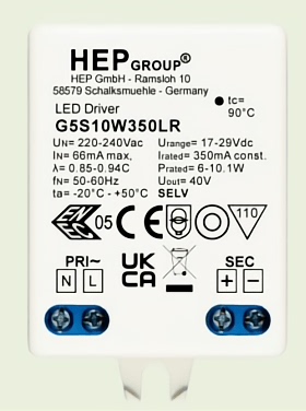 HEP德国LED无频闪驱动器G5S10W200/250/350/450/500/700LR