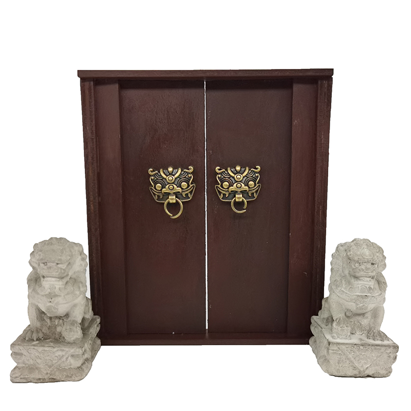 模型场景搭建手工制作水泥小狮子diy小房子古建筑设计创造沙盘