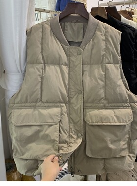 欧货2024秋冬季羽绒棉服马甲女外穿宽松时尚小众坎肩无袖背心外套