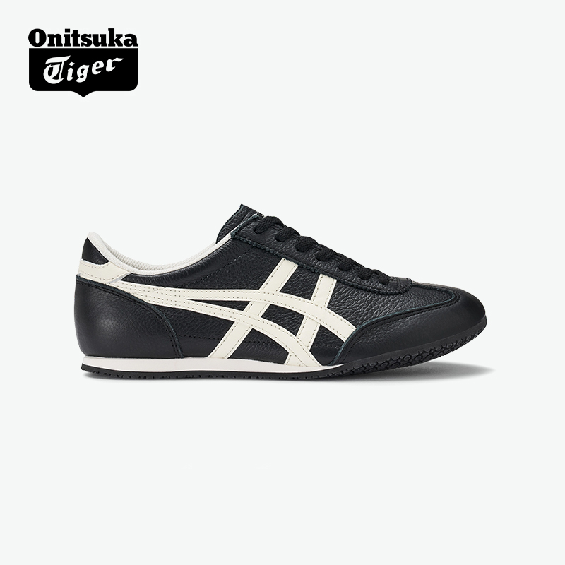 黑色鬼塚虎运动休闲鞋