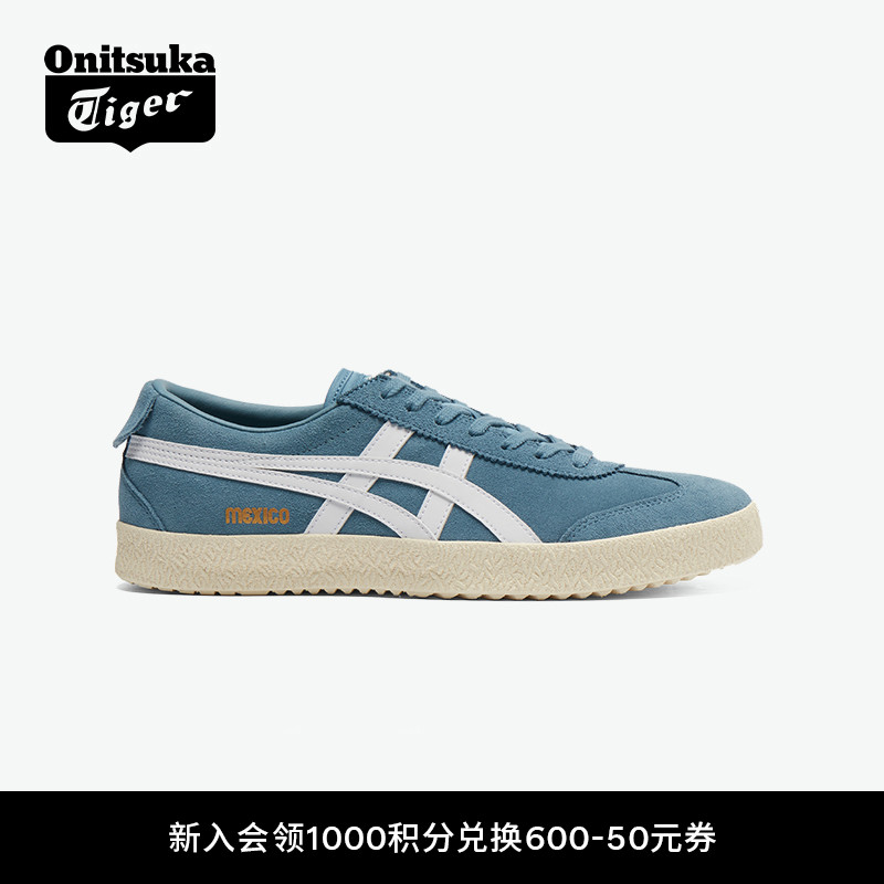鬼塚虎蓝色复古休闲运动鞋