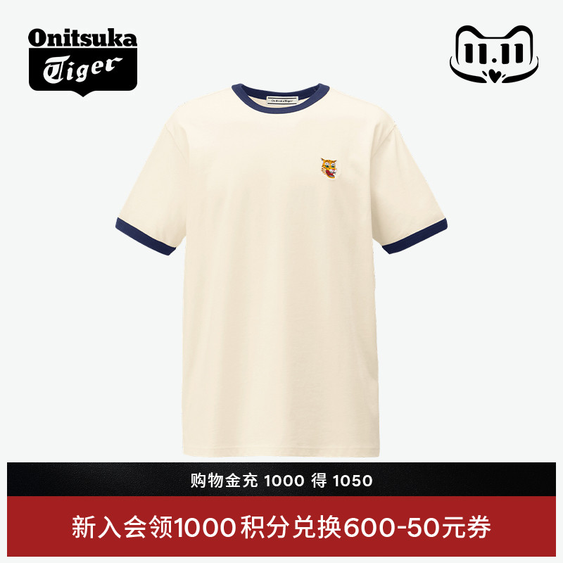 鬼塚虎男女款经典休闲短袖T恤