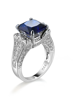 原创设计轻奢男合金时尚钻戒仿真