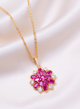 小众多层花朵宴会装饰品吊坠链