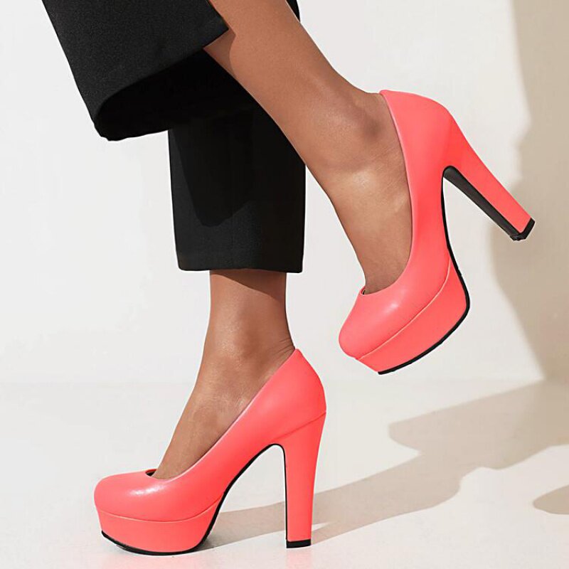 大码小码桃红色绿色白色桔色高跟