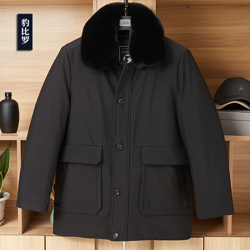 中老年脱卸加绒内胆秋冬爷爷棉衣