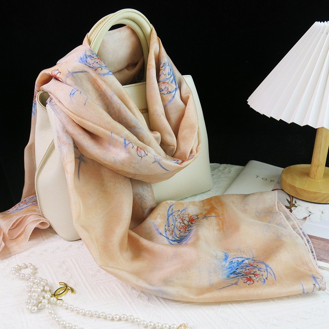 提升衣品！100%桑蚕丝丝巾真丝