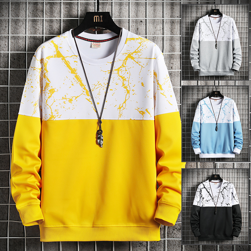 Autumn new Pullover Jacket Hong Kong Style versatile loose sweater men's trend