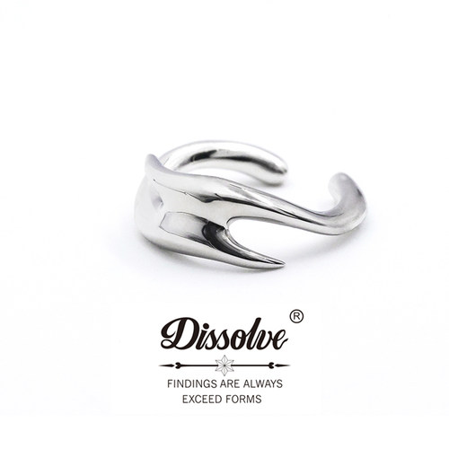 Dissolve高级感s925纯银脊骨耳夹