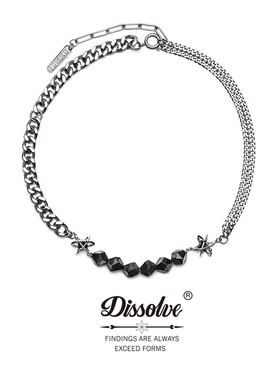 Dissolve项链男潮原创小众设计感简约潮流玛瑙珍珠星钻情侣吊坠女