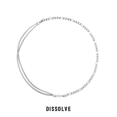 Dissolve百搭情侣双层拼接锁骨链