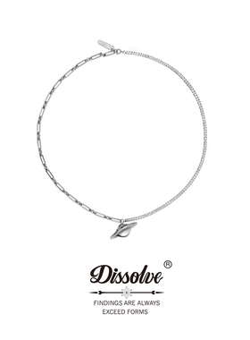 Dissolve项链男女潮嘻哈欧美小众设计感拼接简约街头情侣飞船吊坠