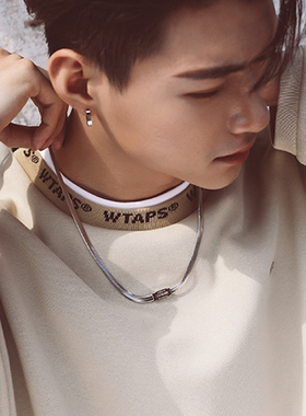 Dissolve项链男潮嘻哈简约百搭原创欧美街头轻奢小众刀片蛇骨链