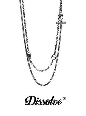 Dissolve项链男女潮嘻哈欧美街头个性锁骨hiphop潮牌ins情侣吊坠