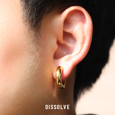 Dissolve高级感简约情侣耳环厚款