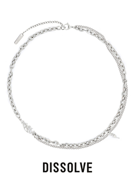 Dissolve项链男女原创小众设计高级感流金纹理拼接叠戴情侣锁骨链