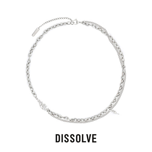 Dissolve异形金属男女情侣项链