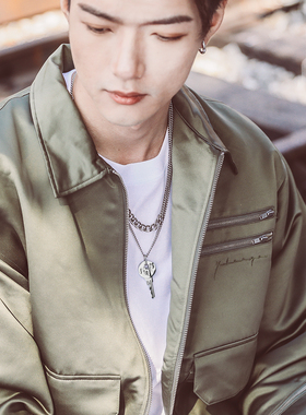 Dissolve项链男潮嘻哈欧美街头简约百搭溶解钥匙拼接叠戴配饰吊坠