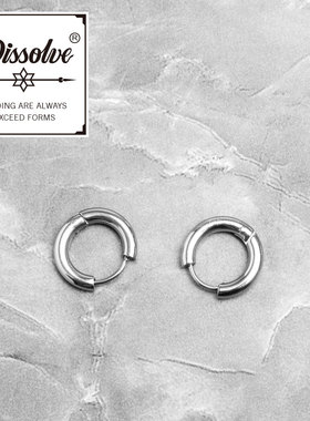 Dissolve耳钉男潮嘻哈潮流个性男款街头耳环单只冷淡风网红潮牌