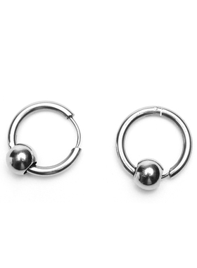 Dissolve原创设计师潮牌百变钛钢简约可拆卸圆环钢珠耳环男女单只