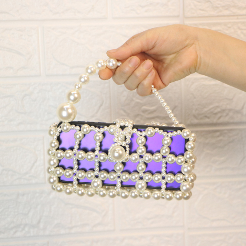 法式复古时髦小众设计新款包包手工编织串珠手提珍珠insDIY材料包