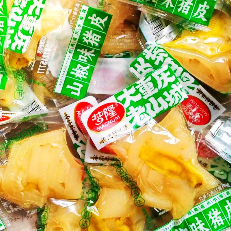 山椒味猪皮散称小包装梦隆好味道重庆风味香辣爽口酸辣出游解馋