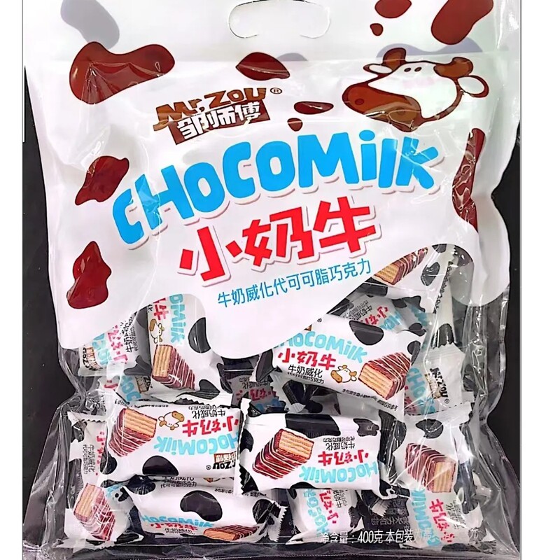 邹师傅小奶牛巧克力味一大包牛奶威化饼干香甜零食网红休闲送礼