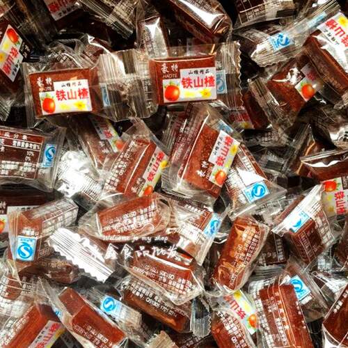 山楂块果丹皮2500g酸甜一箱包邮