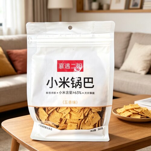 襄遇二阳小米锅巴五香味360克一袋香脆味浓解馋小零食宿舍好味道